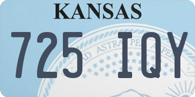 KS license plate 725IQY