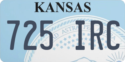 KS license plate 725IRC