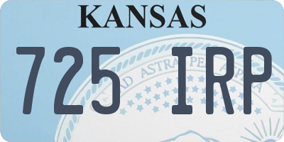 KS license plate 725IRP