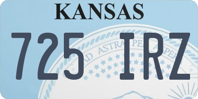 KS license plate 725IRZ