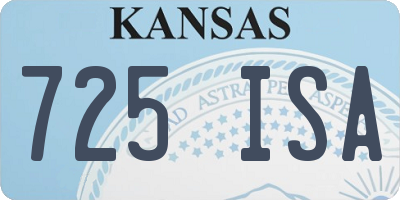 KS license plate 725ISA