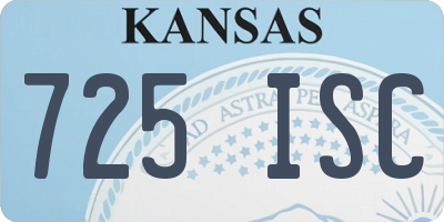 KS license plate 725ISC