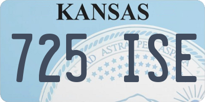 KS license plate 725ISE