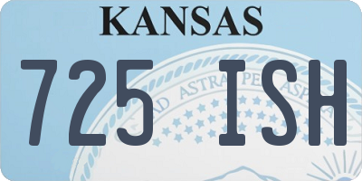 KS license plate 725ISH