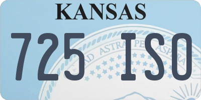 KS license plate 725ISO