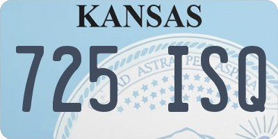 KS license plate 725ISQ