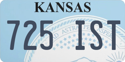 KS license plate 725IST