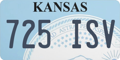 KS license plate 725ISV