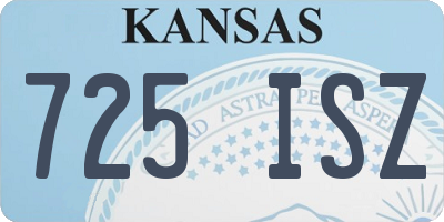 KS license plate 725ISZ