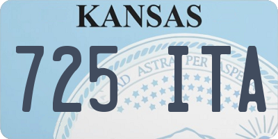 KS license plate 725ITA