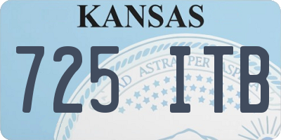 KS license plate 725ITB