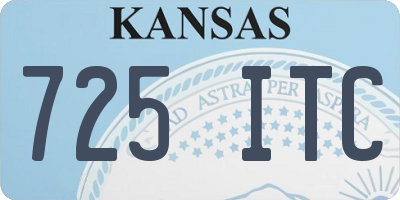 KS license plate 725ITC