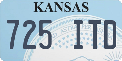 KS license plate 725ITD