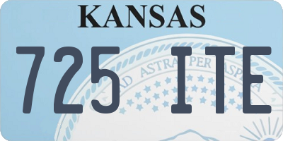KS license plate 725ITE