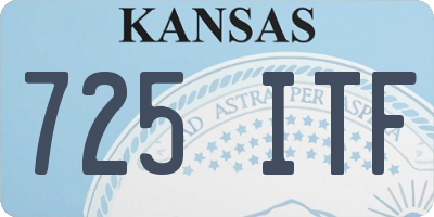 KS license plate 725ITF