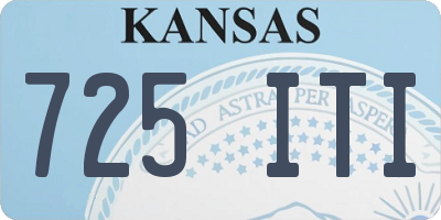 KS license plate 725ITI