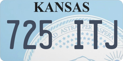 KS license plate 725ITJ