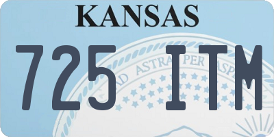 KS license plate 725ITM