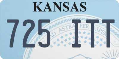 KS license plate 725ITT