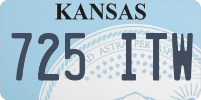 KS license plate 725ITW