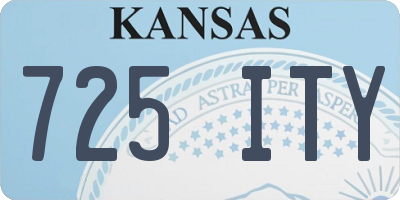 KS license plate 725ITY