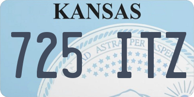 KS license plate 725ITZ