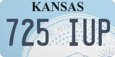 KS license plate 725IUP