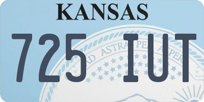 KS license plate 725IUT