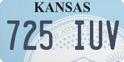 KS license plate 725IUV