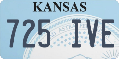 KS license plate 725IVE