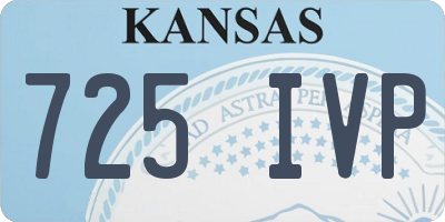 KS license plate 725IVP