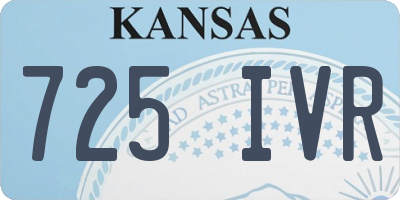 KS license plate 725IVR