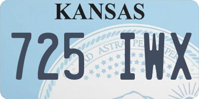 KS license plate 725IWX