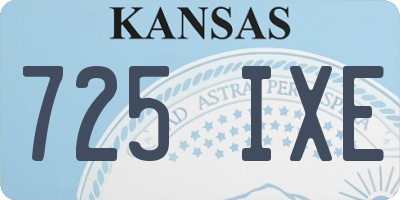 KS license plate 725IXE