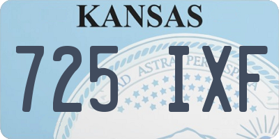 KS license plate 725IXF