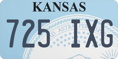 KS license plate 725IXG