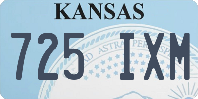 KS license plate 725IXM