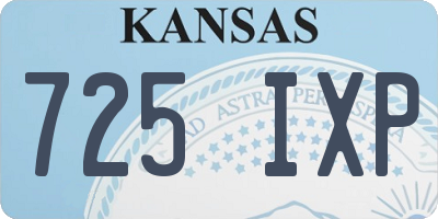KS license plate 725IXP