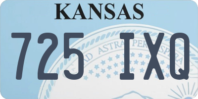 KS license plate 725IXQ