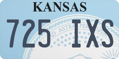 KS license plate 725IXS