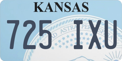 KS license plate 725IXU