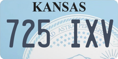 KS license plate 725IXV