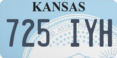 KS license plate 725IYH