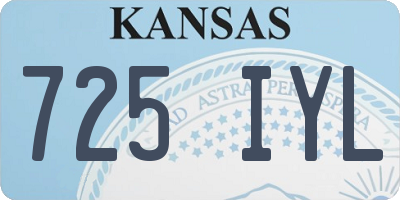 KS license plate 725IYL