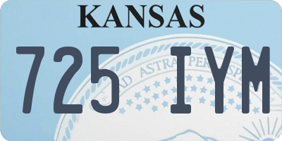 KS license plate 725IYM