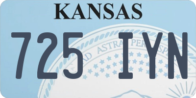 KS license plate 725IYN