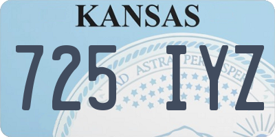 KS license plate 725IYZ