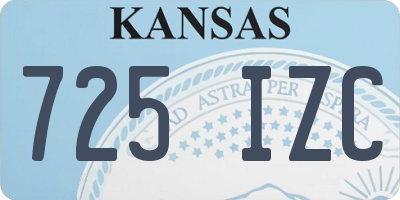 KS license plate 725IZC
