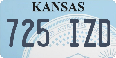 KS license plate 725IZD