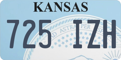 KS license plate 725IZH